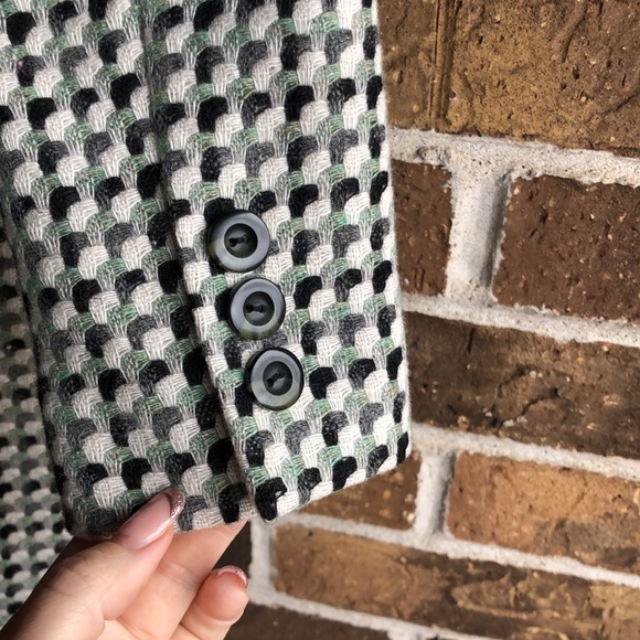 Tahari Arthur S. Levine Checker Wool Coat - Picture 7 of 14